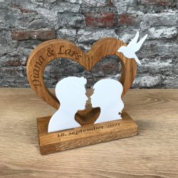 Bryllupshjerte med par